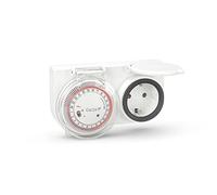 Garza 400601 Prise programmable analogique d'extérieur Blanc (Prise à 2 broches)