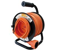 Garza 430017 - Enrouleur de jardin 4 prises, avec poignée, 25 mètres x 1,5 mm)