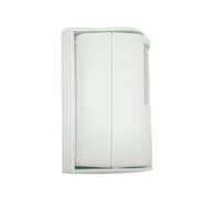 Garza 430076 Power-Detector de Mouvement Infrarouge Sonnette et Alarme, Angle de détection 60º, Blanc
