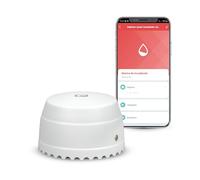 Garza - Détecteur d'eau Intelligent WiFi pour fuites, inondations... avec Notifications d'application en Temps réel, Alarme sonore de 55 DB, Aucune Installation requise.