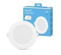 Garza - Downlight LED encastrable circulaire extra-plat œil de bœuf, 12 cm, 6 W, 4 000 K, lumière neutre, 660 lm, 30 000 h, IP20, blanc, économie d'énergie 80%