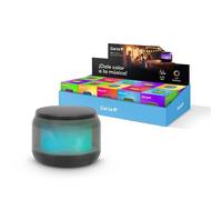 Garza - Enceinte portable Rio avec 15 modes d'éclairage LED multicolores, son 360 75 dB, Bluetooth, mains libres, USB-C et Micro SD, design noir compact, recommandée pour les fêtes et l'extérieur