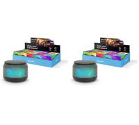 Garza - Enceinte Portable Rio avec 15 Modes d'éclairage LED Multicolores, Son 360 75 DB, Bluetooth, Mains Libres, USB-C et Micro SD, Design Noir Compact, recommandée pour Les fêtes et l'extérieur