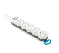Garza - Multiprise 5 Prises avec Interrupteur et Protection enfantine, Prise Plate, câble de 1,4 m