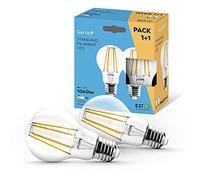 Garza - Pack 1 + 1 ampoules LED à filament décoratif standard, lumière chaude 2700 K, culot E27, 8 W 1060 lumens