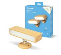 Garza - Pack 1+1 Applique LED Murale Portable Vega 2W 240lm, lumière réglable 4000K, Batterie 3000mAh jusqu'à 30 Jours, USB-C, Installation sans Fil, Design en Bois Clair