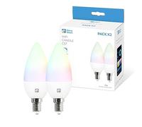 Garza - Pack 2 Ampoules LED Intelligentes Wifi Bougie C37 E14 5W (Équivalent 40W) RGB+CCT, Intensité Réglable, Programmable, Commande Vocale et App (Alexa/Google), WiFi 2,4 GHz