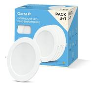 Garza - Pack de 3+1 downlights encastrables LED 18 W, 4000 K (lumière neutre), Ø220 x 29 mm, 120°, plafonnier plat blanc pour salle de bain, salon, cuisine...