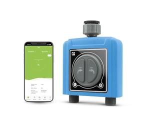 Garza - Programmateur d'irrigation Wi-FI Automatique à 2 Zones avec Prise Smart Hub supplémentaire, contrôleur de Cycle d'irrigation extérieur, Wi-FI 2,4 GHz, contrôle d'application à Distance.