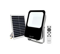 Garza - Projecteur solaire LED d'extérieur 60 W avec télécommande, lumière froide 6500 K réglable, programmable, IP65 étanche, câble de 4,7 m