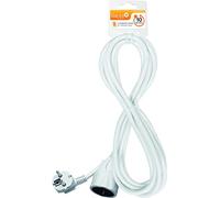 Garza - Rallonge d'intérieur 10 m, avec prise de terre, 3680 W/16 A, câble 1,5 mm², flexible et léger, blanc
