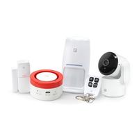 Garza Smart 2.4GHz Système d'alarme de sécurité WiFi Intelligent avec caméra 1080p 360° pour la Maison, sirène 120dB, capteurs de Mouvement et Ouverture de Portes/fenêtres, contrôle Vocal/Application