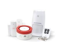 Garza Smart Kit d'alarme Intelligent WiFi pour la Maison, sirène 120 DB, 1 capteur de Mouvement, 3 détecteurs d'ouverture de Porte/fenêtre et 1 télécommande WiFi 2,4 GHz