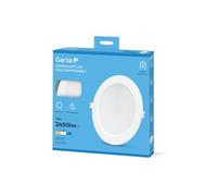 Garza - Spot LED encastrable circulaire extra-plat, 22 cm, 18 W, 6500 K lumière froide, 2450 lm, 30 000 h,Spot Salle de Bain IP20 pour Cuisine, blanc, économie d'énergie 80%