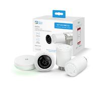 Garza -Thermostat Kit 2 têtes WiFi pour radiateur + capteur Portable + Bridge Zigbee, valcule thermostatique, contrôle app et Voix, Modes Manuel/Automatique, détection de fenêtres, Anti-Gel