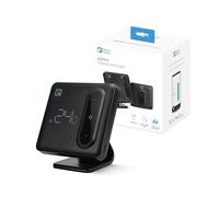 Garza Thermostat Wi-FI Intelligent pour chaudière et Chauffage avec Adaptateur, Compteur de consommation, contrôle Tactile, détection de fenêtres Ouvertes, contrôle app et Voix, Alexa/Google Noir