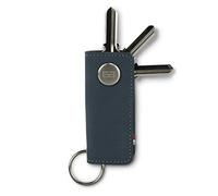 Garzini Porte-clés en Cuir, Organisateur de Clés Compact Jusqu’à 7 Clés, Porte-Clés Cadeau Hommes - Porte Clé Cuir avec Anneaux et Étui, Saphire Blue