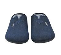 Garzón - Pantoufle MAISON pour: Homme 8405 Été Slippers Pantoufles Commode Semelle amovible TISSU, bleu marine, 46 EU