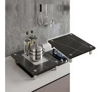 Gas Hob Cover Housse de protection multifonction pour cuisinière à gaz, protection supérieure pour brûleurs électriques en imitation marbre, protection pour plan(Style 4,56x48x8.3cm(22x19x3.3in))