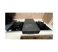Gas Hob Cover Housses de cuisinière avec poignées, épaisses et robustes, pour cuisinières à gaz, style ferme, en bois, pour cuisinières en céramique(Gray,78x40x7cm(31x16x3in))