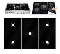 Gas Hob Protector Stove Covers 3 pcs Protégeurs de cuisson de cuisson à gaz 5 trous 21x10 pouces de poêle résistante à la chaleur Top pour le nettoyage rapide de la cuisine, couvertures de plaques