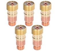Gas Lens Collet Body 3 / 32in | Brass & Copper Welding Connector Replacement for Tig WP - 17 / WP - 18 / WP - 26 | 5Pcs High Strength Durability Enhanced Kit