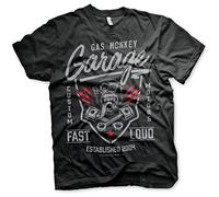 Gas Monkey Garage Fast'n Loud Homme T-Shirt Manches Courtes Noir L, 100% Coton, Regular/Coupe Standard