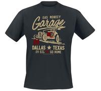 Gas Monkey Garage Go Big Or Go Home Homme T-Shirt Manches Courtes Noir M