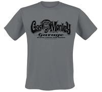 Gas Monkey Garage Logo Homme T-Shirt Manches Courtes Gris M 100% Coton Regular/Coupe Standard