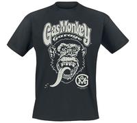 Gas Monkey Garage Logo Homme T-Shirt Manches Courtes Noir XL