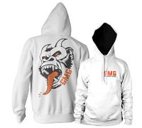 Gas Monkey Garage Officiellement sous Licence Deamon Monkey Sweatshirt à Capuche (Blanc), Large