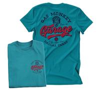 Gas Monkey Garage Officiellement sous Licence Hot Rod Shop Logo T-Shirt pour Hommes (Tropicalblue), X-Large