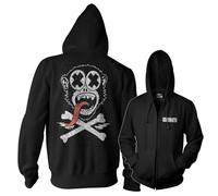 Gas Monkey Garage Officiellement sous Licence Knockout Sweat à Capuche zippé (Noir), Large