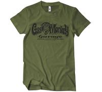 Gas Monkey Garage Officiellement sous Licence Logo T-Shirt pour Hommes (Olive), Large
