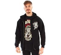 Gas Monkey Garage Pull à Capuche pour Homme Noir Zip Up Fast N 'Loud Hooded