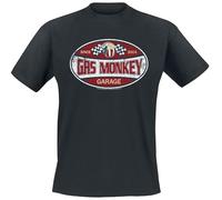 Gas Monkey Garage Since 2004 Label Homme T-Shirt Manches Courtes Noir L