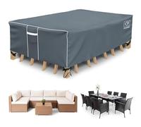 Gasadar Housse imperméable pour Meubles d'extérieur - Housse 500D très résistante - Protection Contre Les intempéries - pour Meubles d'extérieur - 320 x 162,6 x 73,7 cm (L x l x H) - Gris
