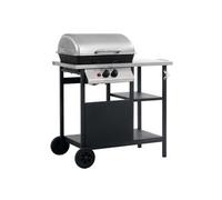 Gasbarbecue met 3-laags zijtafel zwart en zilverkleurig47392