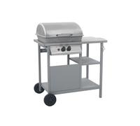 vidaXL Barbecue à gaz avec tablette à 3 couches Noir et argenté