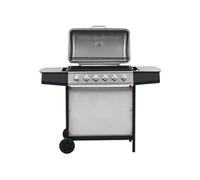 Gasbarbecue met 6 kookzones roestvrij staal zilverkleurig44286