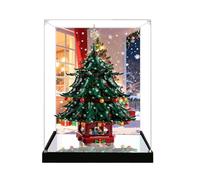 Gase d'affichage en acrylique transparent pour modèle d'arbre de Noël familial Le-go 41843, boîte transparente, boîte de rangement, boîte de présentation, compatible avec le modèle 41843 (vitrine