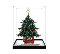 Gase d'affichage en acrylique transparent pour modèle d'arbre de Noël familial Le-go 41843, boîte transparente, boîte de rangement, boîte de présentation, compatible avec le modèle 41843 (vitrine