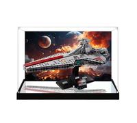 Gase d'affichage en acrylique transparent pour modèle d'avion Le-go 75441, boîte transparente, boîte de rangement, boîte de présentation, compatible avec le modèle 75441 (vitrine uniquement) (fond +