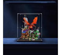 Gase d'affichage en acrylique transparent pour modèle Le-go 21348 Dragon Legend - Boîte de rangement transparente - Compatible avec le modèle 21348 (vitrine uniquement) (3 mm)