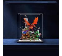 Gase d'affichage en acrylique transparent pour modèle Le-go 21348 Dragon Legend - Boîte de rangement transparente - Compatible avec le modèle 21348 (vitrine uniquement) (finition miroir-2 mm)