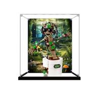 Gase d'affichage en acrylique transparent pour modèle Le-go 76297 gracieusement dansant, boîte de rangement, boîte de présentation, compatible avec modèle 76297 (vitrine uniquement) (fond + miroir -3