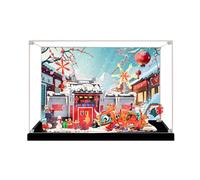 Gase de présentation en acrylique transparent pour Le-go 80106 The Story of Model, boîte de rangement, boîte de présentation, compatible avec modèle 80106 (vitrine uniquement) (fond version-2)