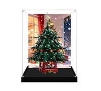 Gase de présentation en acrylique transparent pour modèle d'arbre de Noël familial Le-go 41843 - Boîte transparente - Boîte de rangement - Compatible avec modèle 41843 (vitrine uniquement