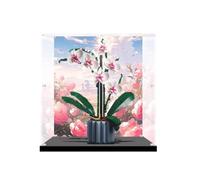 Gase de présentation en acrylique transparent pour modèle Le-go 10311 Orchidée - Boîte transparente - Boîte de rangement - Compatible avec modèle 10311 (vitrine uniquement) (version fond -1)