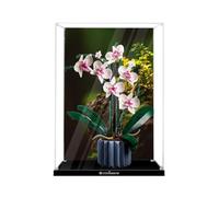 Gase de présentation en acrylique transparent pour modèle Le-go 10311 Orchidée - Boîte transparente - Boîte de rangement - Compatible avec modèle 10311 (vitrine uniquement) (version fond -2)